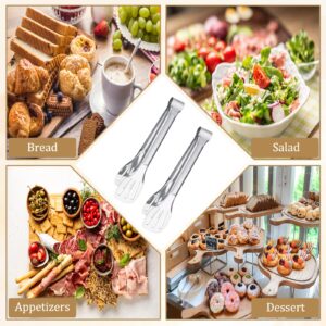 6PCS Serving Tongs, 7Inch Buffet tongs, Stainless Steel Food Tong Small Serving Utensils for Cooking, Entertaining, Salad, Barbecue, Buffet, Toast and Steak by Sunenlyst (Stainless buffet tongs)