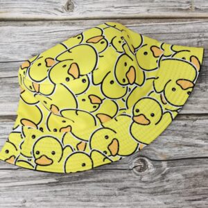 Enodtter Yellow Duck Bucket Hat for Men Women Teen Girl, Packable Reversible Printed Sun Hats, Fisherman Outdoor Summer Travel Beach Caps