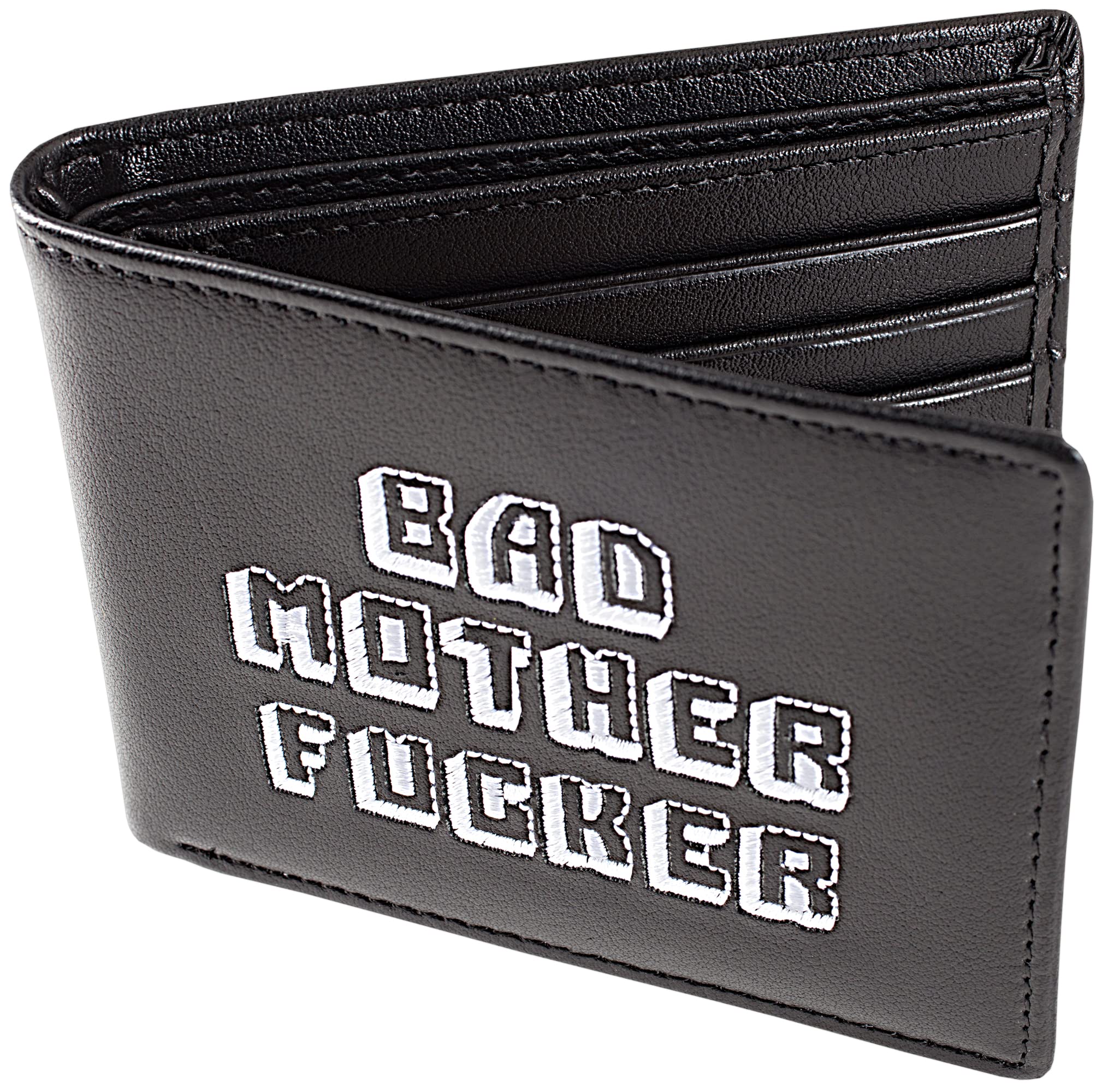 Miramax, Officially Licensed Black/White Embroidered Bad Mother Leather Wallet