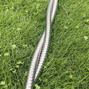 Yanwoo 304 Stainless Steel 3 Feet Short Garden Hose with Female to Female Connector, Water Hose, Metal Hose, Heavy Duty Outdoor Hose (3ft)