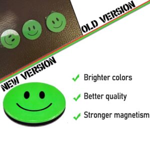 KAARP Double Sided Smiley Face Magnets for Whiteboard, Red Magnets and Green Magnets in One (1 inch) (XL003)