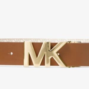 Michael Kors Signature Reversible Buckle 558732 Belt (Vanilla, Large)