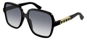 gucci gg1189s 002 black/grey square women's sunglasses