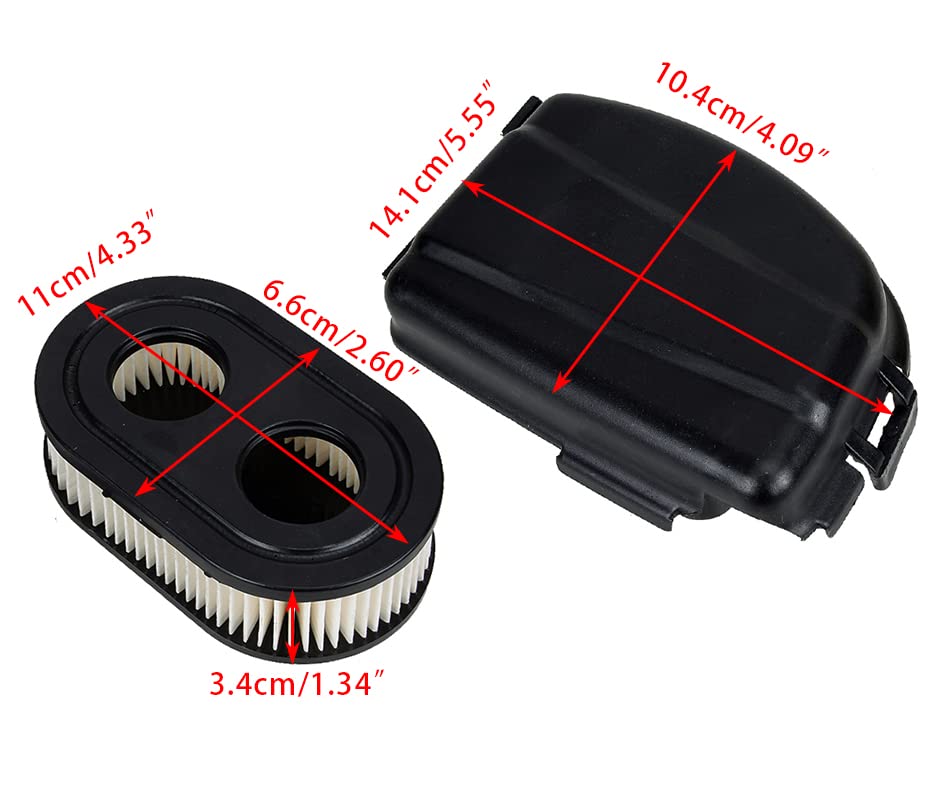 Air Cleaner Cover Filter Kit compatible for Husqvarna 550EX 725EXI 625EX 675EX 140cc Lawn Mower 593260 594106