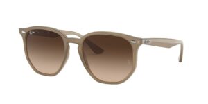 ray-ban rb4306 sunglasses + vision group accessories bundle (opal beige/brown gradient (616613))