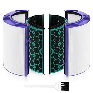 air purifier filter replacement for dyson pure cool purifying fan tp04 hp04 dp04, funmit 2-in-1 360° combi true hepa and activated carbon filter