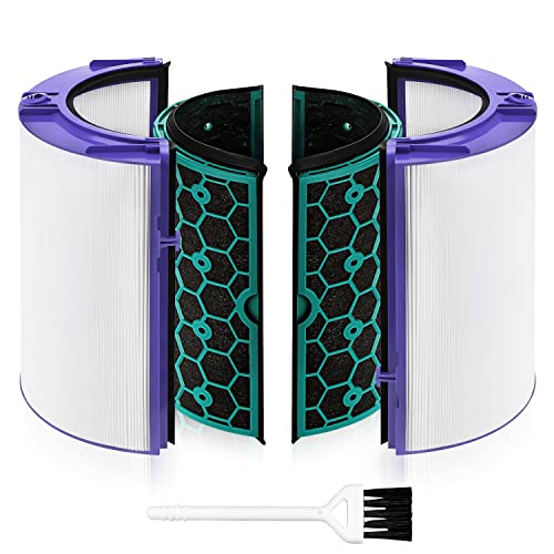 Air Purifier Filter Replacement for Dyson Pure Cool Purifying Fan TP04 HP04 DP04, Funmit 2-in-1 360° Combi True HEPA and Activated Carbon Filter