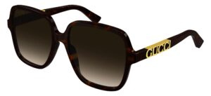 gucci gg1189s 003 havana/brown square women's sunglasses