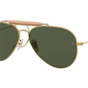 Ray-Ban RB3030 Outdoorsman I Sunglasses + Vision Group Accessories Bundle (Arista/Crystal Green (L0216)