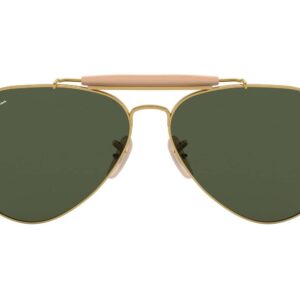 Ray-Ban RB3030 Outdoorsman I Sunglasses + Vision Group Accessories Bundle (Arista/Crystal Green (L0216)