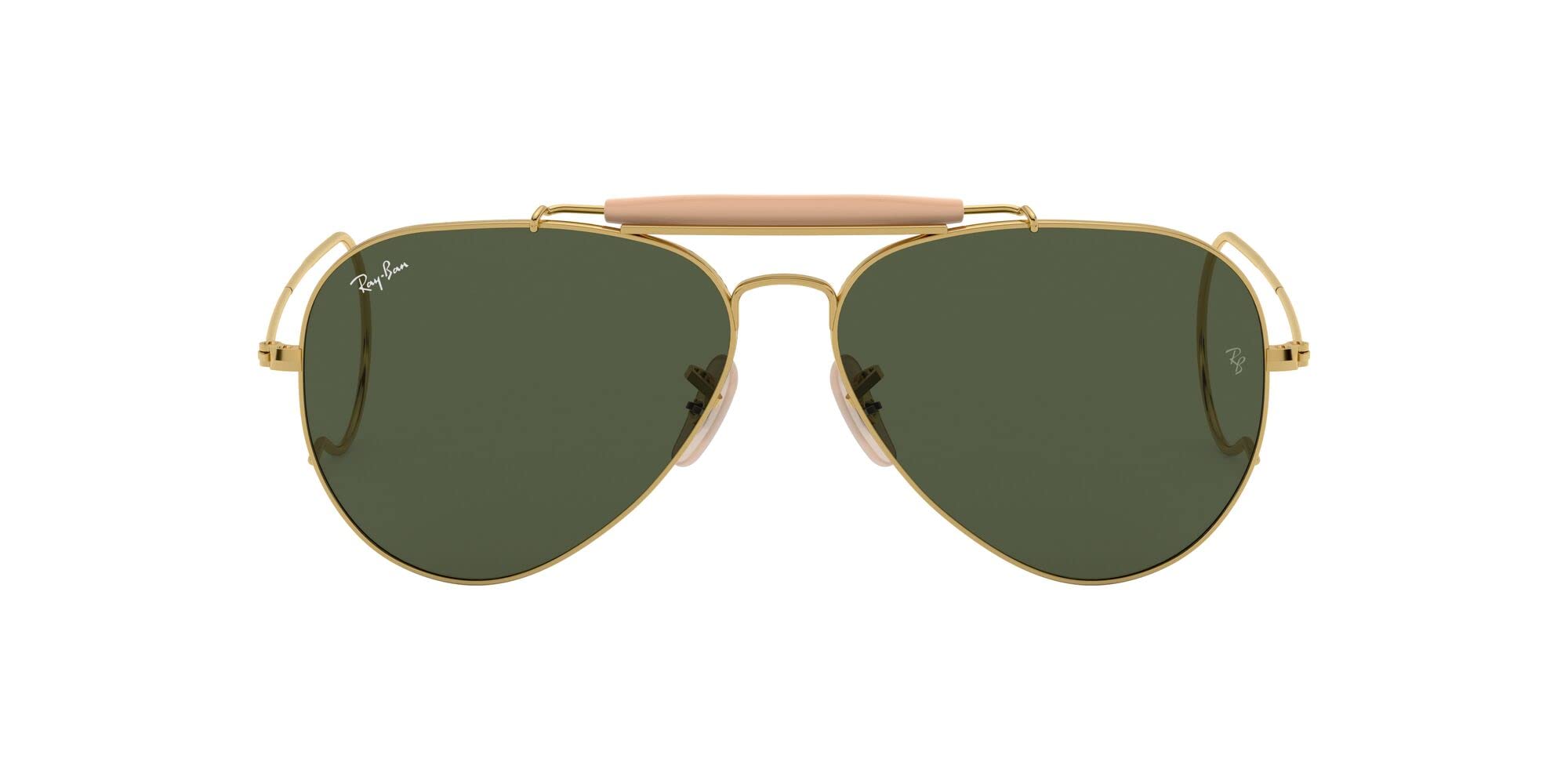 Ray-Ban RB3030 Outdoorsman I Sunglasses + Vision Group Accessories Bundle (Arista/Crystal Green (L0216)