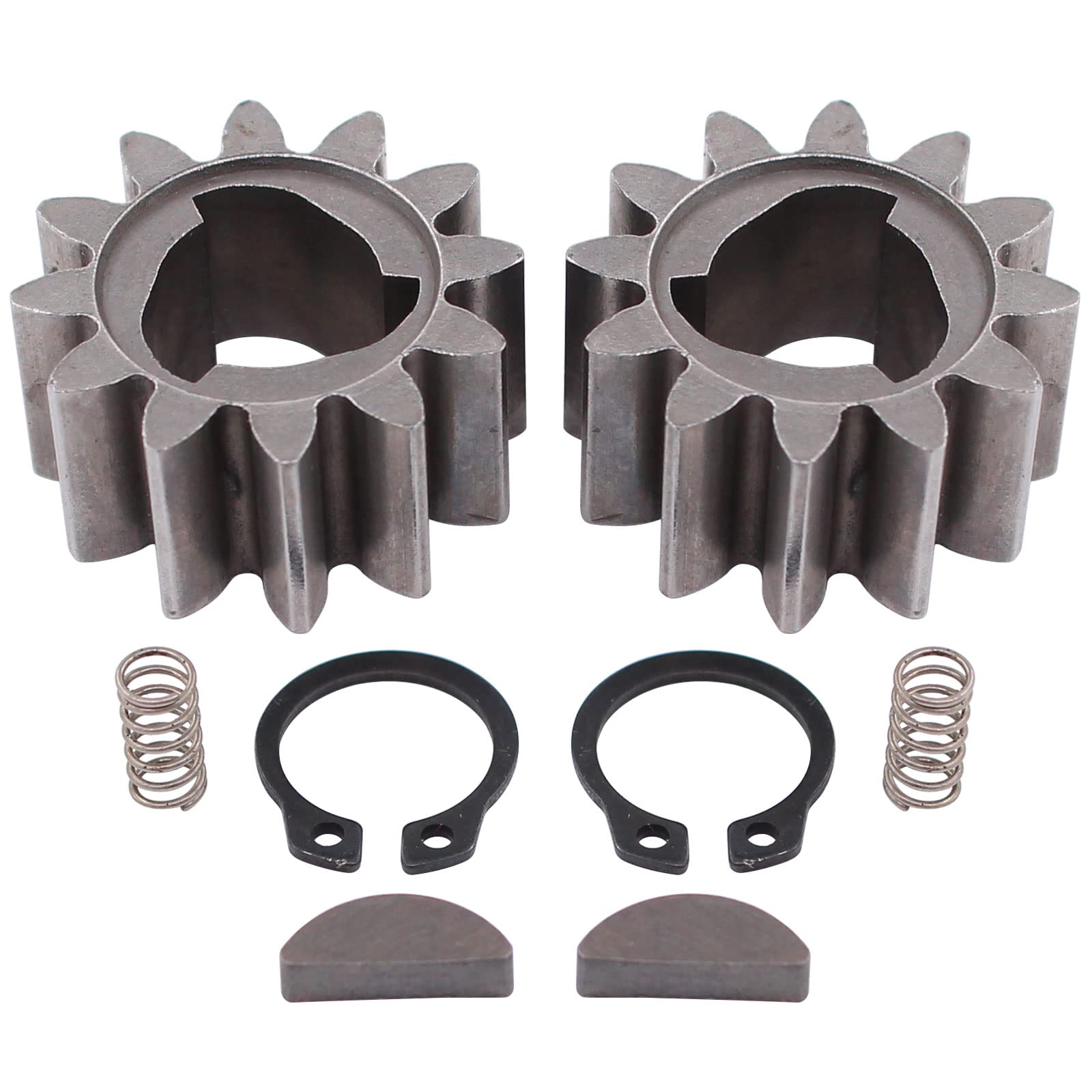 ApplianPar 12 Teeth Drive Gear Kit for Honda HRR216 HRS216 Lawn Mower 12T Pinion Gear 42661-VE2-800 42672-VE2-800 Keys Springs Clips