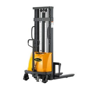 APOLLOLIFT Semi-Electric Pallet Stacker with 3300Lbs Cap 118" Lifting Height Fixed Legs for Open Bottom Pallet