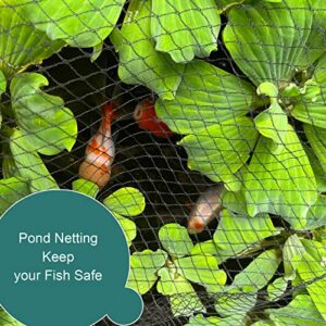 Bird Netting for Garden - 13 x 40 FT Heavy Duty Anti Bird Netting Mesh with Ties and Landscape Staples for Vegetable, Fruit Trees & Other Plants, Lasting Against Birds Deer Squirrels and Poultry