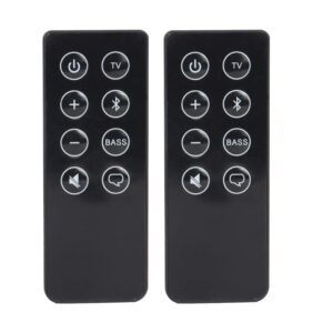 2 pcs replacement remote control compatible with bose tv speaker & solo soundbar series ii, compatible with bose solo 5 10 15 series ii tv sound system 431974 410376 418775 845194 (no battery)