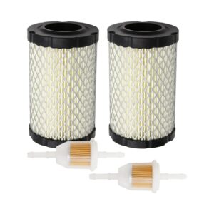 2 pcs air filter with fuel filter replacement for john deere miu14395 husqvarna yta22v46 yth22v46 yth24v48 hu800awd lawn mower tractor