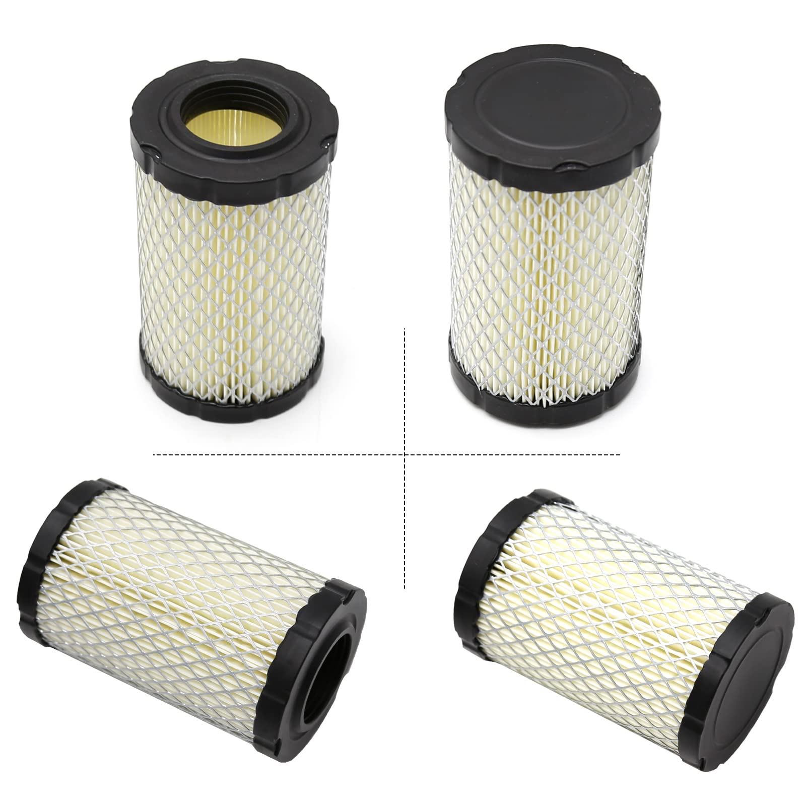 2 Pcs Air Filter with Fuel Filter Replacement for John Deere MIU14395 Husqvarna YTA22V46 YTH22V46 YTH24V48 HU800awd Lawn Mower Tractor