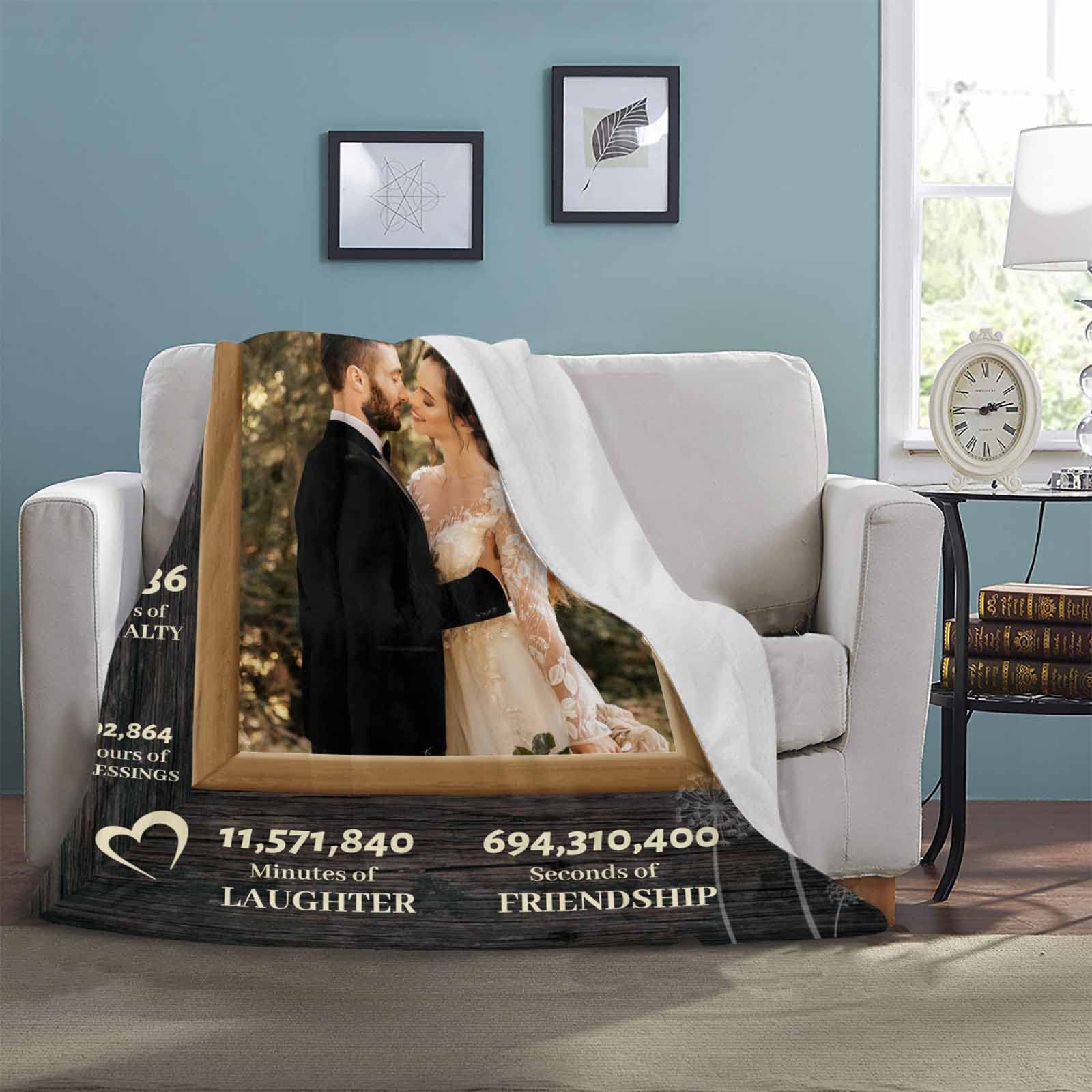 22nd Anniversary Wedding Gifts Blanket, 22nd Anniversary Wedding Gifts for Valentine Couple/Wife/Husband, 22 Years of Marriage Gifts Blanket for Dad Mom 40 x 50 Inches