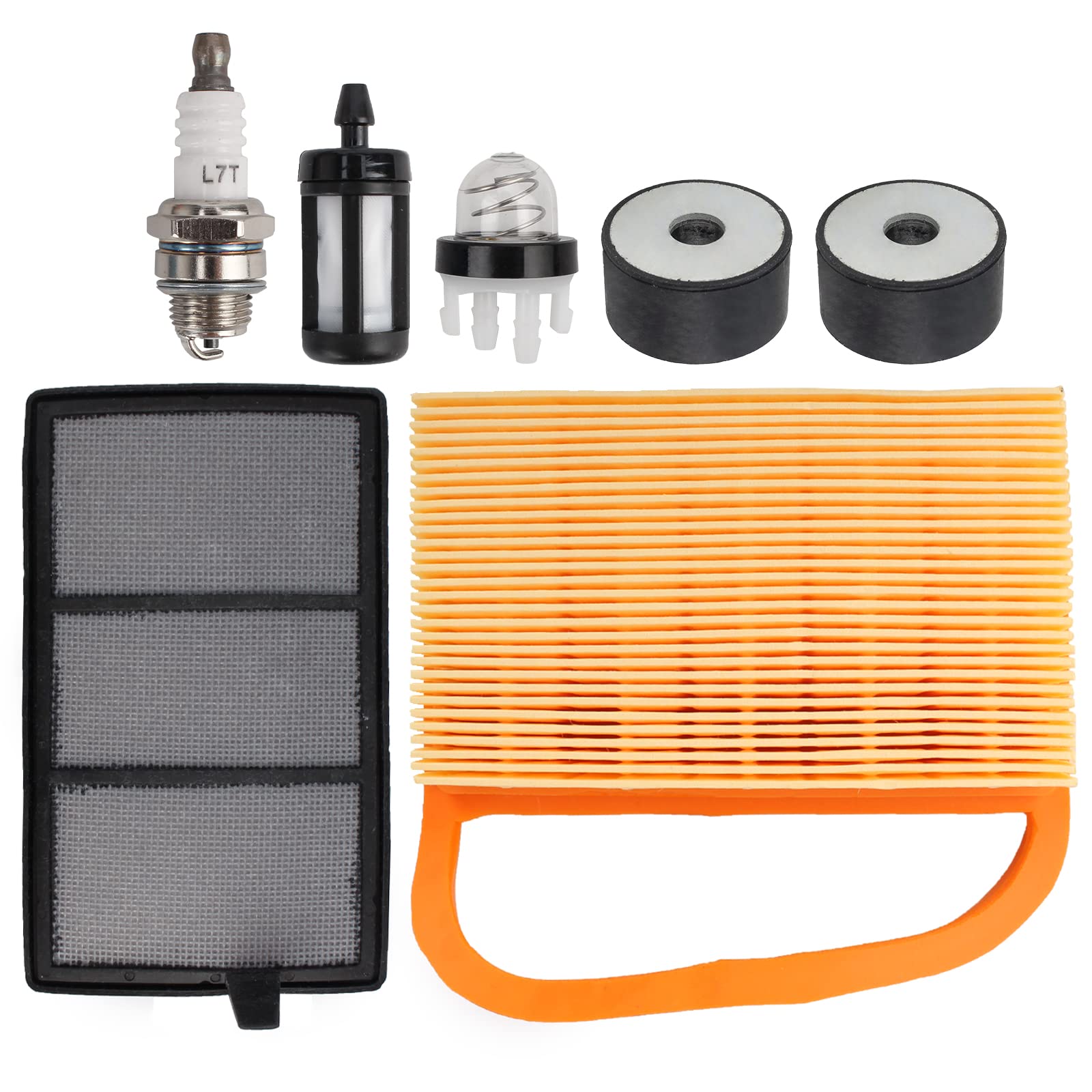 CARBBIA 4238 140 4401 Air Filter & Pre Filter Tune Up Kit for Stihl BR320 TS410 TS410Z TS420 TS420Z TS480 Concrete Cut Off Saw TS480i & TS500i Cutquik Saw with Fuel Filter Rubber Buffer