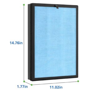 2 Pack AP1002 Replacement Filter AP1002-RF, Compatible with AIRTOK AP1002 Air Purifier, H13 True HEPA