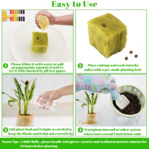 Legigo 1 Inch Rockwool Cubes Seed Starter Grow Cubes for Hydroponics, Rock Wool Planting Cubes Clone Cubes Soilless Cultivation Hydroponics Pods for Garden Plants Germination (2 Sheet, 100 Plugs)