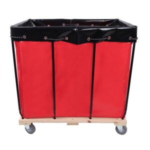 BISupply Heavy Duty Laundry Basket Truck - Large 400lb / 12 Bushel Basket Industrial Rolling Laundry Cart on Wheels