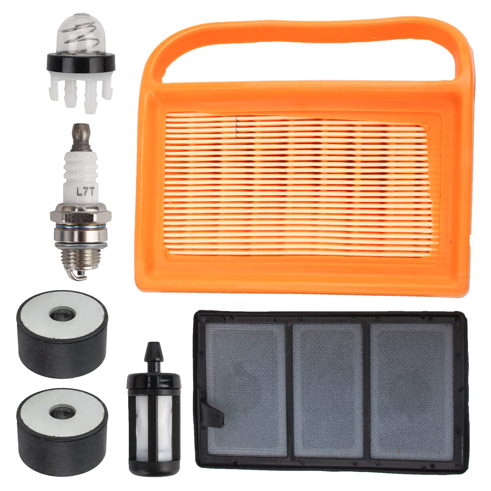 CARBBIA 4238 140 4401 Air Filter & Pre Filter Tune Up Kit for Stihl BR320 TS410 TS410Z TS420 TS420Z TS480 Concrete Cut Off Saw TS480i & TS500i Cutquik Saw with Fuel Filter Rubber Buffer