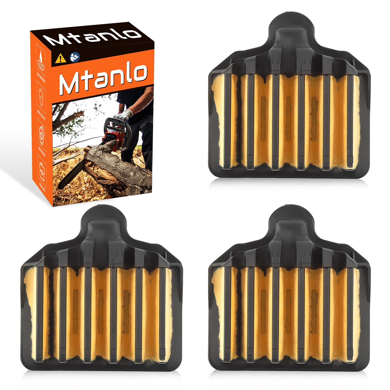 Mtanlo 3Pc Air Filter 575296301 Fit For Craftsman 358.350980 358.350981 358.350982 Chainsaw, Air Filter Assy.