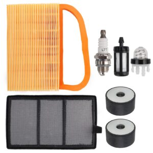 CARBBIA 4238 140 4401 Air Filter & Pre Filter Tune Up Kit for Stihl BR320 TS410 TS410Z TS420 TS420Z TS480 Concrete Cut Off Saw TS480i & TS500i Cutquik Saw with Fuel Filter Rubber Buffer