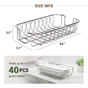 LEVIMETREE Silver Napkin Holder Tray for Bathroom - Paper Towel Holder for Bathroom, Disposable Hand Towels Holder, Napkin Holders for Paper Napkins, Guest Hand Towels Holder Napkin Dispenser