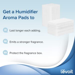 LEVOIT Aroma Pads 16 Pack, Humidifier Replacement Filters, Compatible with LV600S, Classic300S, LV600HH, OasisMist450S, Make The Fragrance Stronger and Longer Duration, White