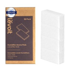 levoit aroma pads 16 pack, humidifier replacement filters, compatible with lv600s, classic300s, lv600hh, oasismist450s, make the fragrance stronger and longer duration, white