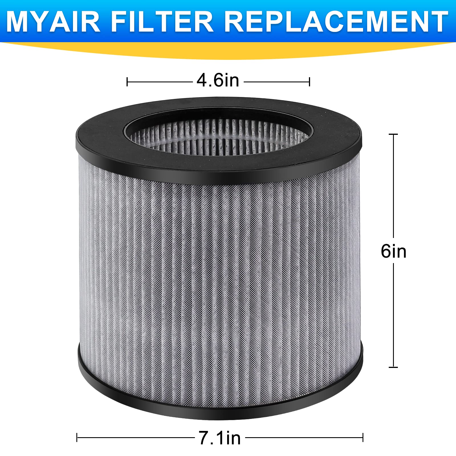 My-air Filter Replacement for Bissell MYair Personal Air-purifier Filter 2780 2780A 2780P 2780B 27809, Replacement Filter 2801 (2 PACK)