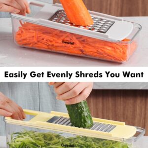 Geedel Professional Mandoline Slicer for Kitchen, Multi Purpose Vegetable Slicer Cutter, Slicer Vegetable Cutter Onion Slicer for Veggie Fruit Cheese