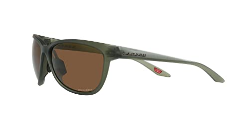 Oakley Women's OO9222 Pasque Aviator Sunglasses, Matte Olive Ink/Prizm Bronze, 60 mm