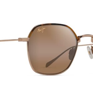 Maui Jim Men's and Women's Moon Doggy Polarized Fashion Sunglasses, Gold/HCL® Bronze, Medium