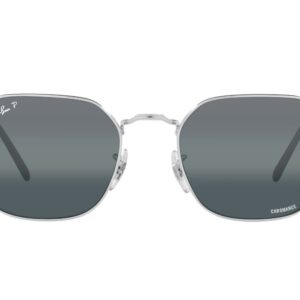 Ray-Ban RB3694 Jim Square Sunglasses, Silver/Blue Mirrored Gradient Polarized, 53 mm