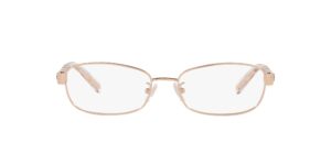 coach hc5138 prescription eyewear frames, brushed rose gold/demo lens, 55 mm