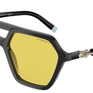 Tiffany & Co. Woman Sunglasses Black Frame, Yellow Lenses, 58MM