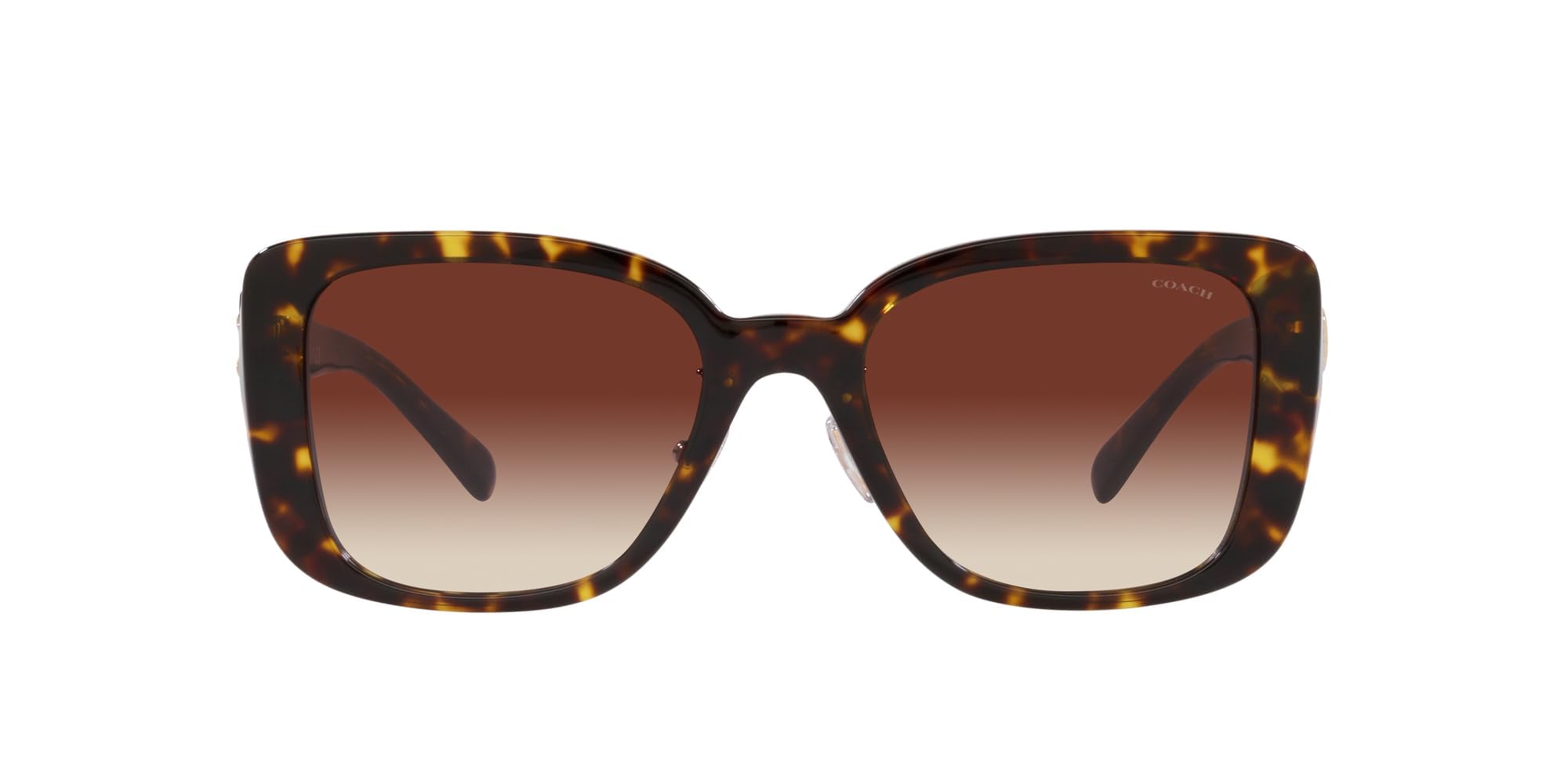 Coach HC8352 Sunglasses, Dark Tortoise/Dark Brown Gradient, 54 mm