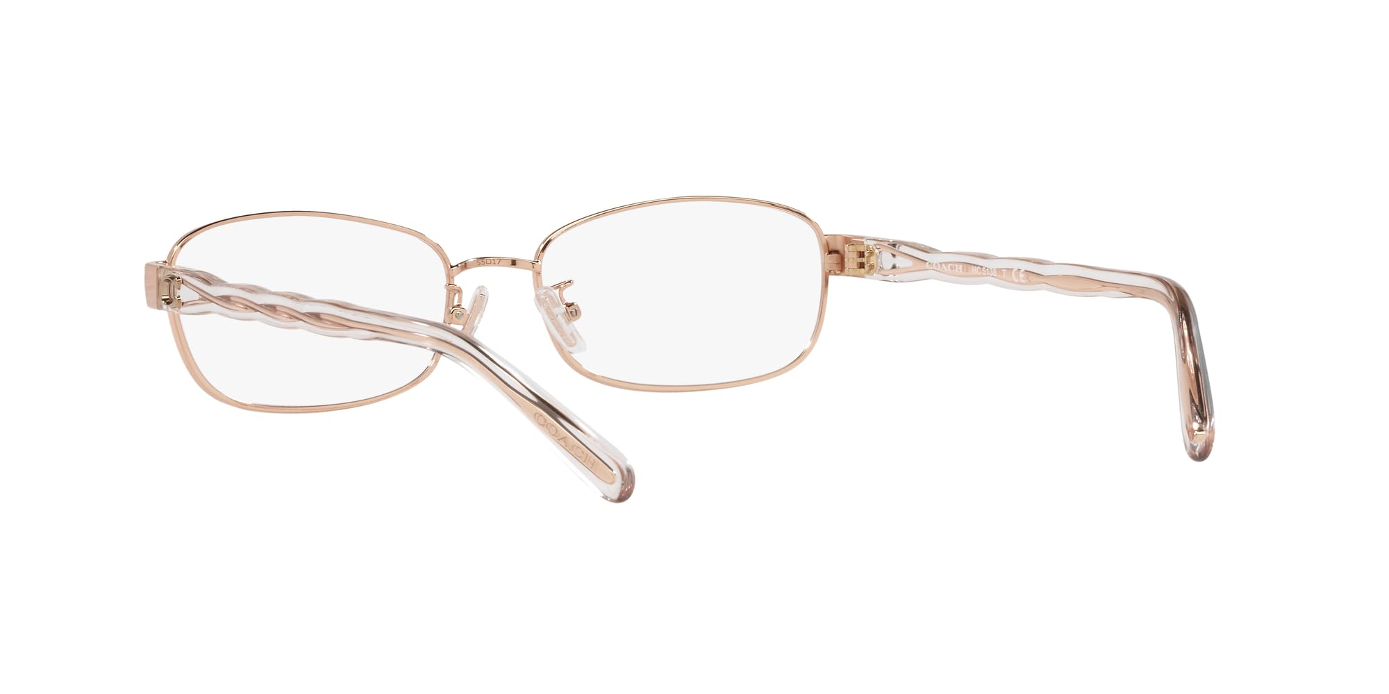 Coach HC5138 Prescription Eyewear Frames, Brushed Rose Gold/Demo Lens, 55 mm