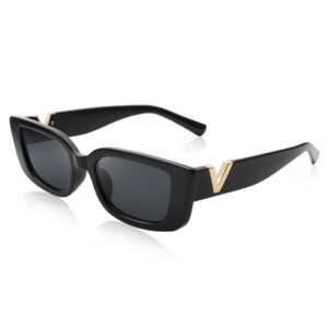 feisedy small rectangle sunglasses for women men vintage trendy y2k rectangular sunglasses b9066