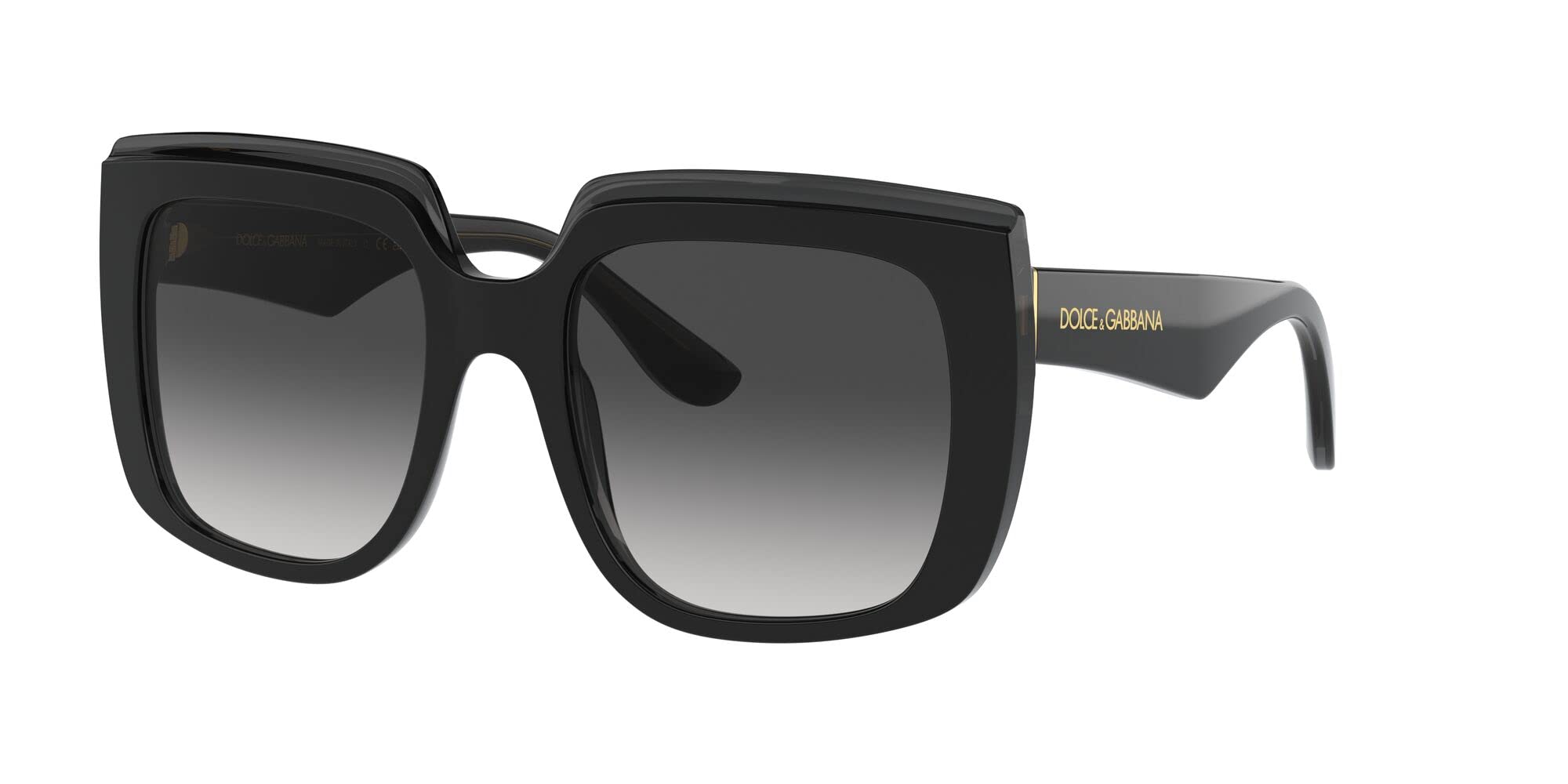 Dolce & Gabbana DG4414-5018G Sunglasses Black w/Grey Gradient 54mm