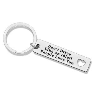 Jielahua Drive Safe Keychain New Driver Keychain Sweet Sixteen Gift Keyring Teen Daughter Gift Trucker Gift Birthday Gift Girl Key Chain Driver Keychain for Son Daughter Boyfriend