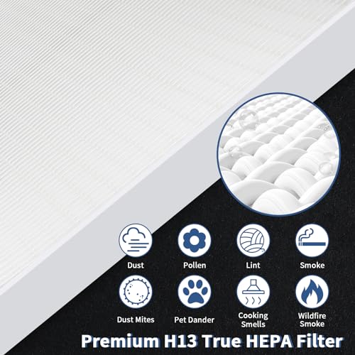 HEPA Filter Replacement for Whirlpool Whispure Air Purifier AP450 AP510 AP51030K AP51030KB AP45030K WP500 WP1000 1183054K 8171434K, Funmit 1 True HEPA Filter + 4 Activated Carbon Filter