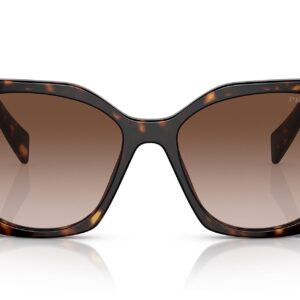 Prada PR 19ZS 2AU6S1 Tortoise Plastic Butterfly Sunglasses Brown Gradient Lens