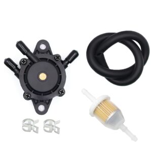 491922 fuel pump with fuel filter,fuel filter line for honda kohler kawasaki jd bs engines garden lawn mower tractors replaces 691034 808656 692313