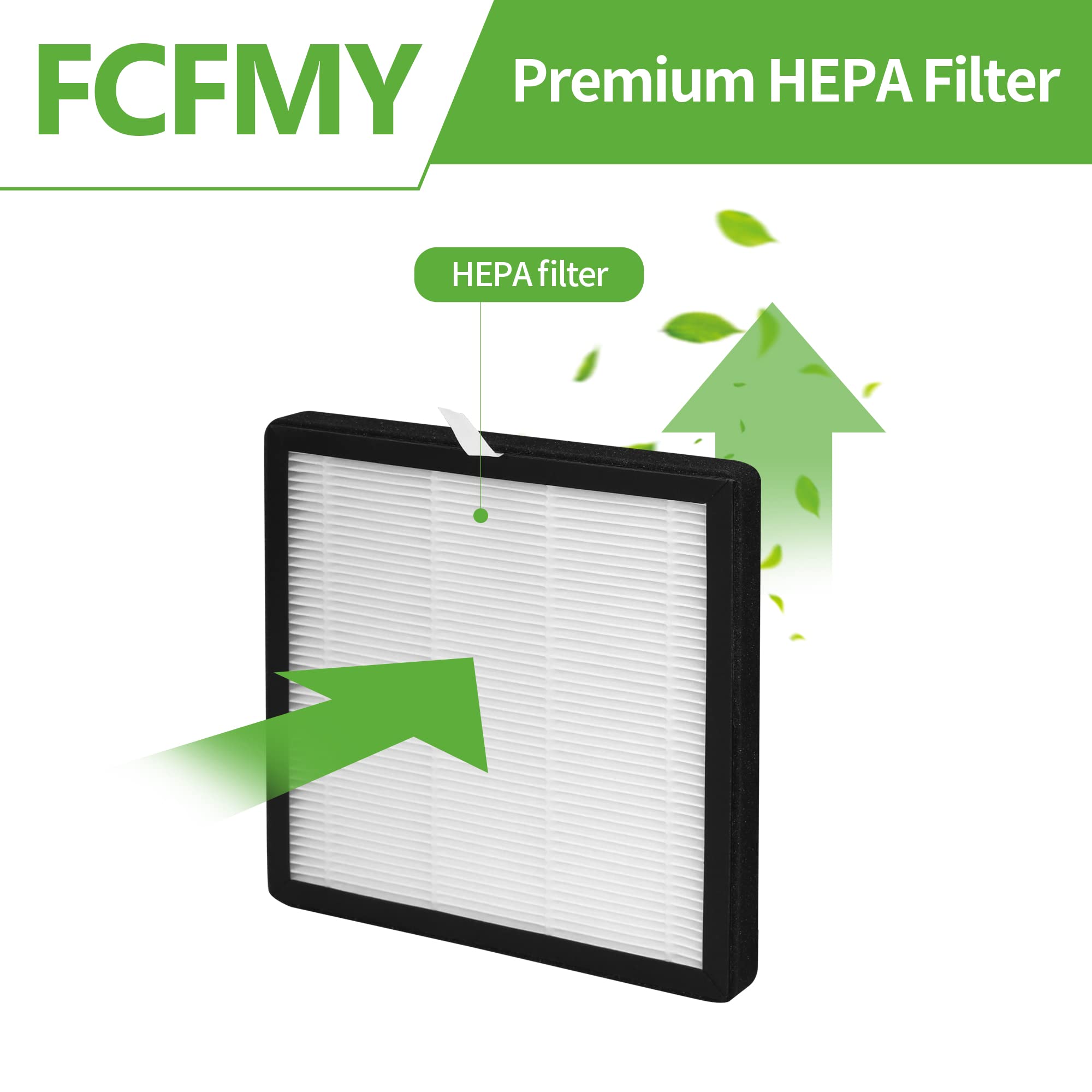 FCFMY 4 Packs True HEPA Replacement Filters Compatible with Westinghouse 1701 1702 1903 Purifier