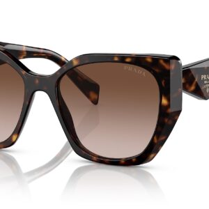 Prada PR 19ZS 2AU6S1 Tortoise Plastic Butterfly Sunglasses Brown Gradient Lens