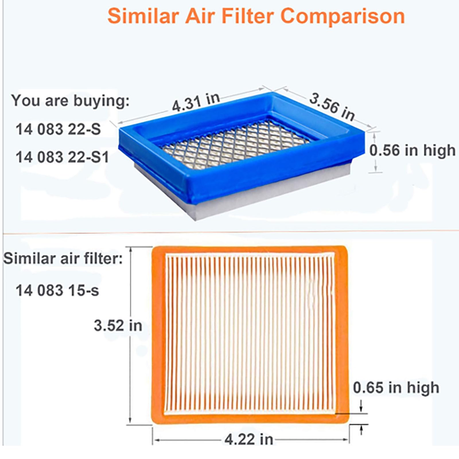 Fremnily 2 Pack 14-083-22-S Air Filter Compatible with Kohler XT650 XT675 XT775 XT800 XTX650 XTX675 Engines